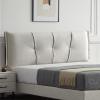 Headboard Cushion Reading Pillow Large Backrest Positioning Support Bolster Wall Pillow with Removable Cover Headboard Cover for Queen Size Bed,White,59"/150cm(Queen) view 1