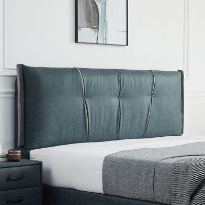 Headboard Cushion Reading Pillow Large Backrest Positioning Support Bolster Wall Pillow with Removable Cover Headboard Cover for Queen Size Bed,Blue,47.2"/120cm(Full)
