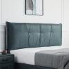 Headboard Cushion Reading Pillow Large Backrest Positioning Support Bolster Wall Pillow with Removable Cover Headboard Cover for Queen Size Bed,Blue,47.2"/120cm(Full) view 1