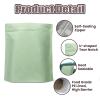 Muka 50 PCS Rice Paper Foil lined Stand Up Pouch, Reusable Zip Mylar Bags-MINT-7.8x7.8inch view 2