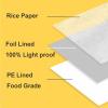 Muka 50 PCS Rice Paper Foil lined Stand Up Pouch, Reusable Zip Mylar Bags-MINT-7.8x7.8inch view 4