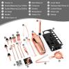 23 Piece Cocktail Shaker Set Bartender Kit with Acrylic Stand & Cocktail Recipes Booklet, Professional Bar Tools for Drink Mixing, Home, Bar, Party (Include 4 Whiskey Stones) - Gold Rose view 2