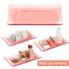 Haturi Bathroom Accessories Set, 4 Pcs Pink Glass Bathroom Accessories Sets Complete w/Lotion Soap Dispenser, Toothbrush Holder, Apothecary Jar, Vanity Tray, Bathroom Decor, Gift for Home Apartment view 4