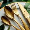 8 Piece Gold Silverware Set for 2,Modern Unique 18/10 Stainless Steel Flatware Cutlery Set, Eating Tableware Set,Vintage Luxury Style Cutlery Set for Home Restaurant Wedding Party view 2