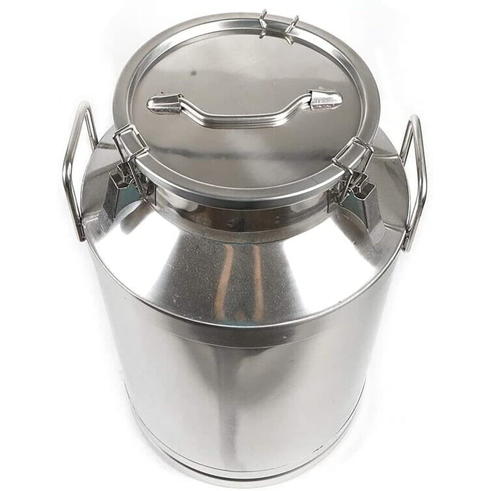 201 Stainless Steel Milk Can 5-58L Wine Pail Bottle/Tea Canister/Dairy Pot for Milk and Wine Liquid Storage, Easy to Clean / 14L