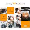 Pilipane Reusable Coffee Pods for Coffee, Refillable Coffee Pod Capsules with Spoon Brush, Cup Pod Coffee Filters, 50ML Capsule Cup (3 Chrome) view 3