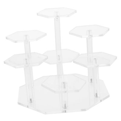 DECHOUS Action Figure Stand Acrylic Display Rack 1 Set Figure Display Stand Multi-layer Acrylic Display s Multi-layer Display Riser