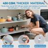Hersvin Shelf Liners, 24in x 20ft Kitchen Drawer Mats, Non-Adhesive EVA Cupboard Protector, Cabinet Lining (Light Gray/Dot) view 2