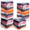 6 Packs Clear Zippered Storage Bags Sweater Moth Bags Plastic Storage for Blankets Clothes Bed Sheet Organizer with Zipper for Closet Linen Sweater Bed Sheet Clothes Pillow(12 x 12 x 12 Inch) view 1