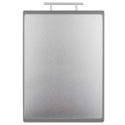 304 Stainless Steel Chopping Board, Cutting Boards Kitchen Double Sided Cutting Board 304 Stainless Steel PP Chopping Board for Home Kitchen(grey)