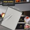 304 Stainless Steel Chopping Board, Cutting Boards Kitchen Double Sided Cutting Board 304 Stainless Steel PP Chopping Board for Home Kitchen(grey) view 2