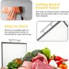 304 Stainless Steel Chopping Board, Cutting Boards Kitchen Double Sided Cutting Board 304 Stainless Steel PP Chopping Board for Home Kitchen(grey) view 3