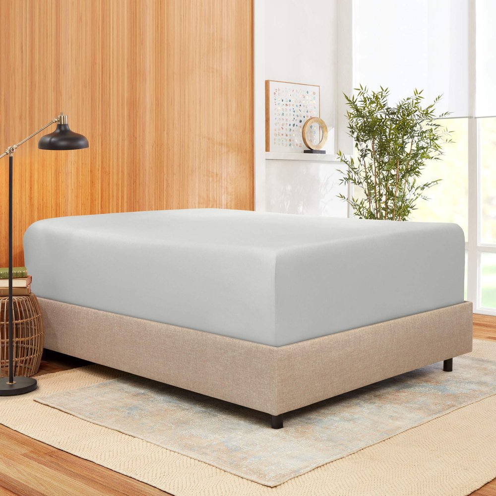 Fitted Sheet Twin Silver - 800 Thread Count 100% Cotton 24" Deep Pockets Pure Natural Cotton Sheet Sateen Weave - 1 Piece Fitted Sheet Only (Twin, Silver)