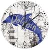 15" Silent Wall Clock Nautical Beach Ocean Theme Whale Home Decor for Garage Decorative Shells Starfish Beach Coastal Wall Clocks Round Wooden Wall Clock Rustic for Porch New Home view 1