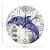 15" Silent Wall Clock Nautical Beach Ocean Theme Whale Home Decor for Garage Decorative Shells Starfish Beach Coastal Wall Clocks Round Wooden Wall Clock Rustic for Porch New Home view 2