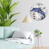 15" Silent Wall Clock Nautical Beach Ocean Theme Whale Home Decor for Garage Decorative Shells Starfish Beach Coastal Wall Clocks Round Wooden Wall Clock Rustic for Porch New Home view 4