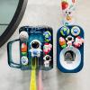Automatic Toothpaste Dispenser & Toothpaste Holders and Wall Mounted Cup 3 Piece in a Set, is Wall Mounted for Bathroom,Toothpaste Squeezer for Kids & Family Shower by Mr. Thumbs(Navy Blue Set) view 1