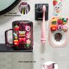 Automatic Toothpaste Dispenser & Toothpaste Holders and Wall Mounted Cup 3 Piece in a Set, is Wall Mounted for Bathroom,Toothpaste Squeezer for Kids & Family Shower by Mr. Thumbs(Pink Set) view 2
