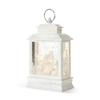 DEMDACO Distressed White Nativity LED 10 x 6.25 Acrylic Musical Snow Globe Christmas Lantern Plays Silent Night Away in A Manger view 4