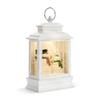 DEMDACO White Knit Snowman Couple 11 x 6.25 Resin Musical Snow Globe Lantern Plays Christmas Music view 2