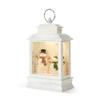 DEMDACO White Knit Snowman Couple 11 x 6.25 Resin Musical Snow Globe Lantern Plays Christmas Music view 4