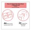 Ambesonne East 2 Pack Fitted Sheet & Pillow Sham Set, Fish Skeleton Lotus Art, 4 Pcs Bedding Decor, Package Contains 2 Queen Size Fitted Sheets & 4 Pillow Covers, Purple Yellow view 3
