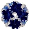 Blue Poinsettia Holiday Wreath Handmade Deco Mesh 24 inch and 28 inch diameters view 1