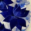 Blue Poinsettia Holiday Wreath Handmade Deco Mesh 24 inch and 28 inch diameters view 2