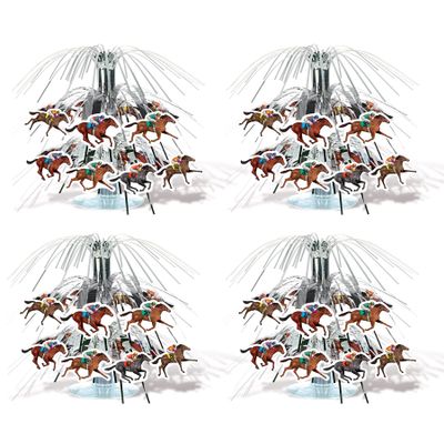 Beistle 4 Piece Mini Cascade Horse Racing Centerpieces Tabletop Dcor For Derby Day Party Decorations