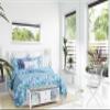 C&F Home Palazzo 3-Piece Full/Queen Quilt Set With 2 Standard Shams Watercolor Coastal Nautical Blue And Green Hue Cool Fern Botanical Tropical Pattern Reversible Medallion Patterns Full/Queen 3 Piece view 1