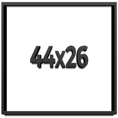 44x26 Shadow Box Frame Black | 1 Inch Deep Solid Wood Shadowbox Display Frame | UV Resistant Acrylic Plexiglass, Acid Free Backing, and Hanging Hardware | Dugan Picture Frame Style