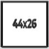 44x26 Shadow Box Frame Black | 1 Inch Deep Solid Wood Shadowbox Display Frame | UV Resistant Acrylic Plexiglass, Acid Free Backing, and Hanging Hardware | Dugan Picture Frame Style view 1