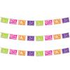 Beistle 3 Piece Plastic Fiesta Picado Style Pennant Banners For Cinco De Mayo Party Mexican Theme Decorations view 1