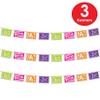 Beistle 3 Piece Plastic Fiesta Picado Style Pennant Banners For Cinco De Mayo Party Mexican Theme Decorations view 2
