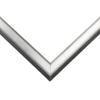11x14 Frame Brushed Silver Solid Wood Picture Frame | 0.75 Inch Moulding Width | Rabbet Depth 0.75 Inches | Shadow Box with UV Acrylic Plexiglass, Foam Board Backing & Hanging Hardware view 3
