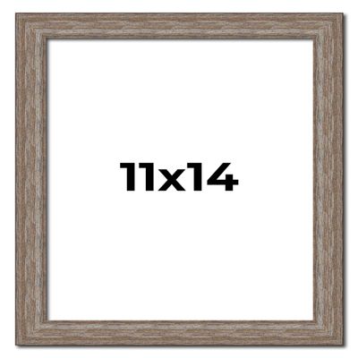 11x14 Knotty Brown Real Wood Picture Frame Width 1.25 Inches | Interior Frame Depth 0.5 Inches | Holden Distressed Photo Frame Complete with UV Acrylic, Foam Board Backing & Hanging Hardware