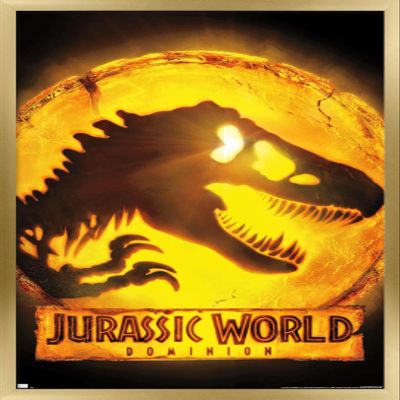 Trends International Jurassic World: Dominion - Logo One Sheet Wall Poster, 22.375" x 34", Gold Framed Version