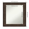 Amanti Art Bronze Bathroom Mirror for Over Sink, 30x24 Ridge Bronze Rectangle Vanity Mirror, Medium Traditional Frame, Hangs Horizonally and Vertically, Bathroom Wall Decor, Non-Beveled Edge view 4