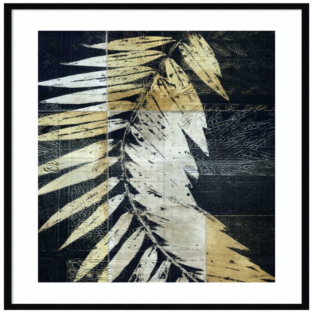 Amanti Art Framed Wall Art Print 41x33 Palm Deco I by John Butler, Abstract Wall Art, Modern Contemporary Decor, X-Large Poster Painting Artwork for Living Room, Bedroom, Bathroom, Kitchen, Office or