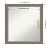 Amanti Art Brown Bathroom Mirror for Over Sink, 27x21 Eva Brown Narrow Rectangle Vanity Mirror, Medium Country Rustic Frame, Hangs Horizonally and Vertically, Bathroom Wall Decor, Non-Beveled Edge view 4