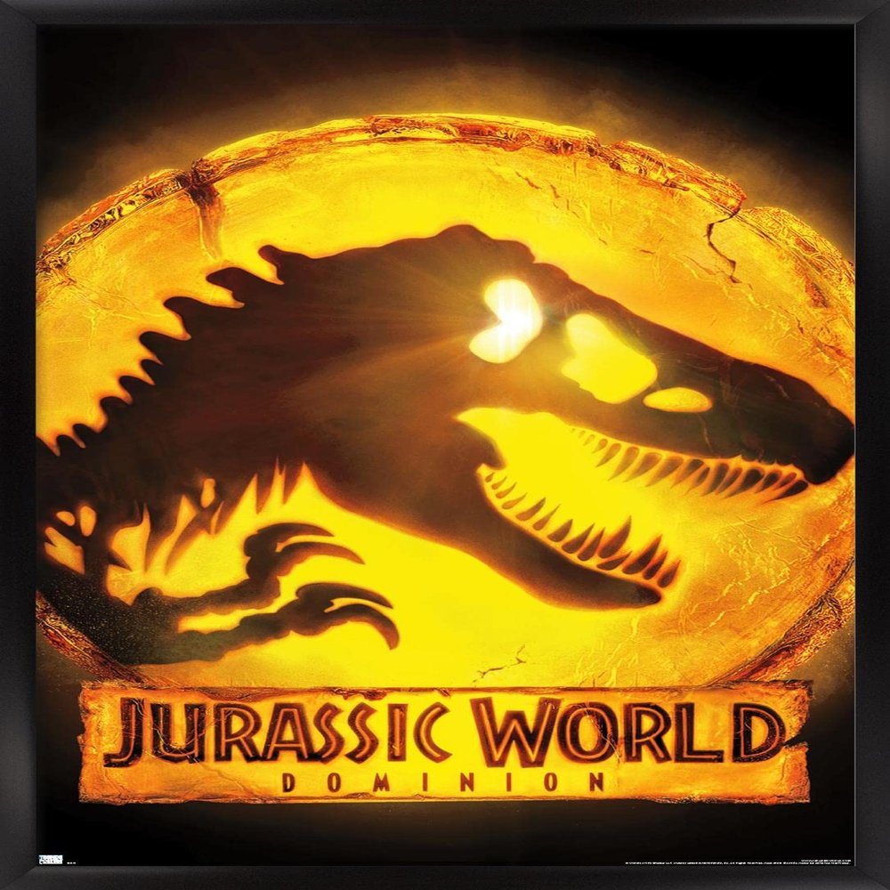 Trends International Jurassic World: Dominion - Logo One Sheet Wall Poster, 22.375" x 34", Black Framed Version