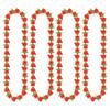 Beistle 4 Piece Fabric Rose Leis For Derby Day Party Luau Theme Hawaiian Tropical Floral Necklaces Hula Girl Accessories view 1