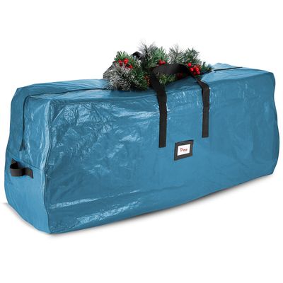 Hearth & Harbor 9 ft Christmas Tree Storage Bag - Artificial Christmas Tree Bag with Reinforced Handles, Dual Zipper, Wide Opening - Large Storage Container for Trees and Decorations