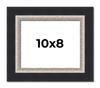 10x8 Frame Black Real Wood Picture Frame Width 2.25 Inches | Interior Frame Depth 0.5 Inches | Bridger Silver Traditional Photo Frame Complete with UV Acrylic, Foam Board Backing & Hanging Hardware view 1