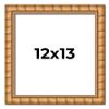 12x13 Frame Gold Real Wood Picture Frame Width 1.5 Inches | Interior Frame Depth 0.5 Inches | Bhutan Bamboo Photo Frame Complete with UV Acrylic, Foam Board Backing & Hanging Hardware view 1
