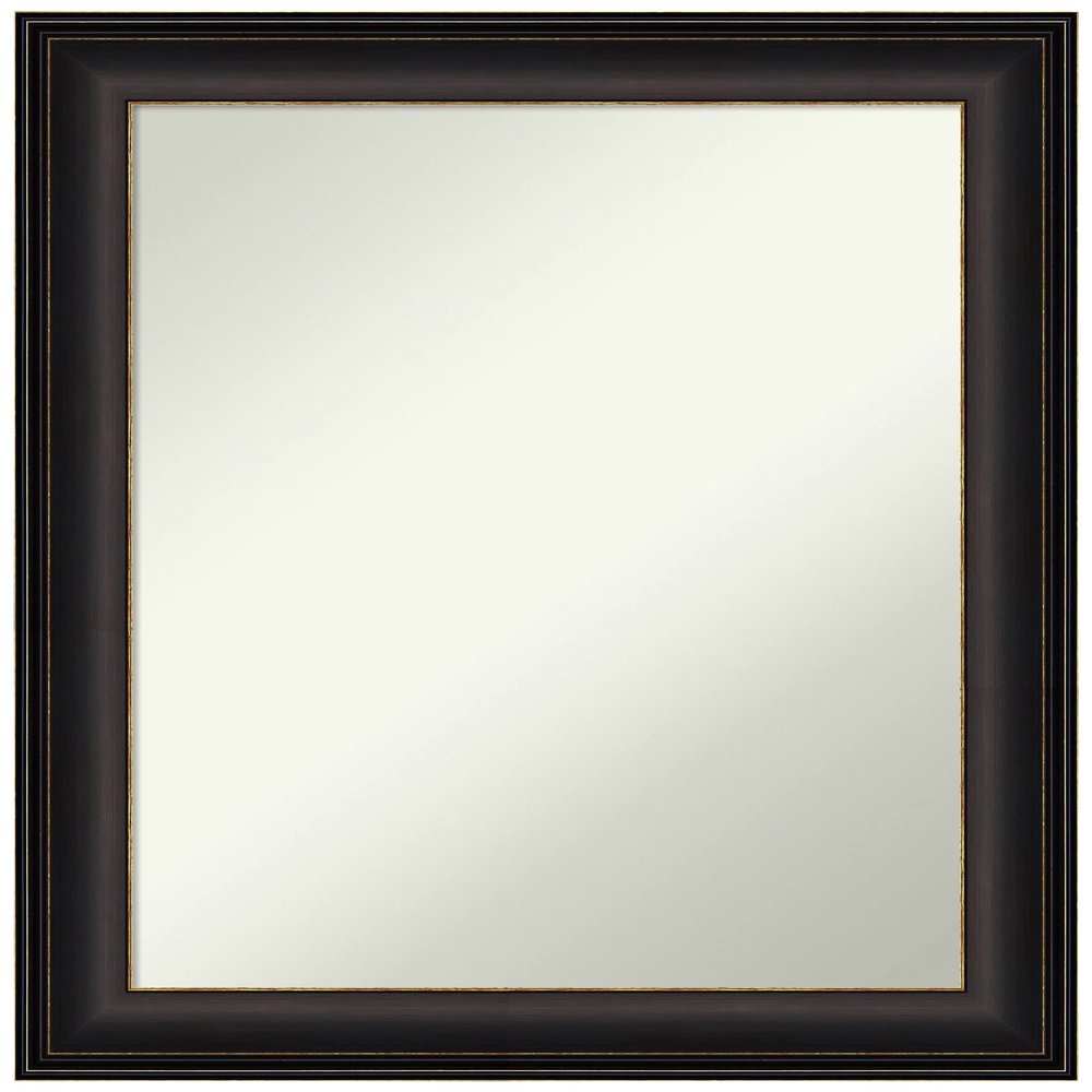 Amanti Art Bronze Bathroom Mirror for Over Sink, 29x23 Trio Oil Rubbed Bronze Rectangle Vanity Mirror, Medium Traditional Frame, Hangs Horizonally and Vertically, Bathroom Wall Decor, Non-Beveled Edge
