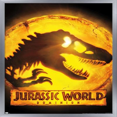 Trends International Jurassic World: Dominion - Logo One Sheet Wall Poster, 22.375" x 34", Silver Framed Version