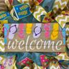 Flip Flop Welcome Summer Wreath Handmade Deco Mesh Available in 24 inch and 28 inch diameters view 2