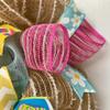 Flip Flop Welcome Summer Wreath Handmade Deco Mesh Available in 24 inch and 28 inch diameters view 3