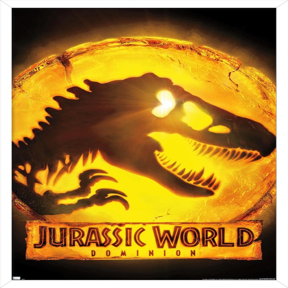Trends International Jurassic World: Dominion - Logo One Sheet Wall Poster, 22.375" x 34", White Framed Version